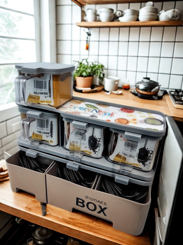 3-in-1 Storage Box + Spice Rack