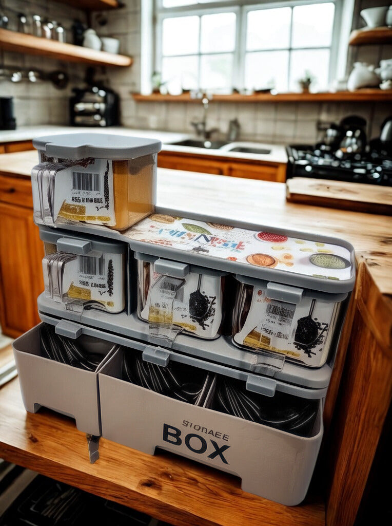 3-in-1 Storage Box + Spice Rack
