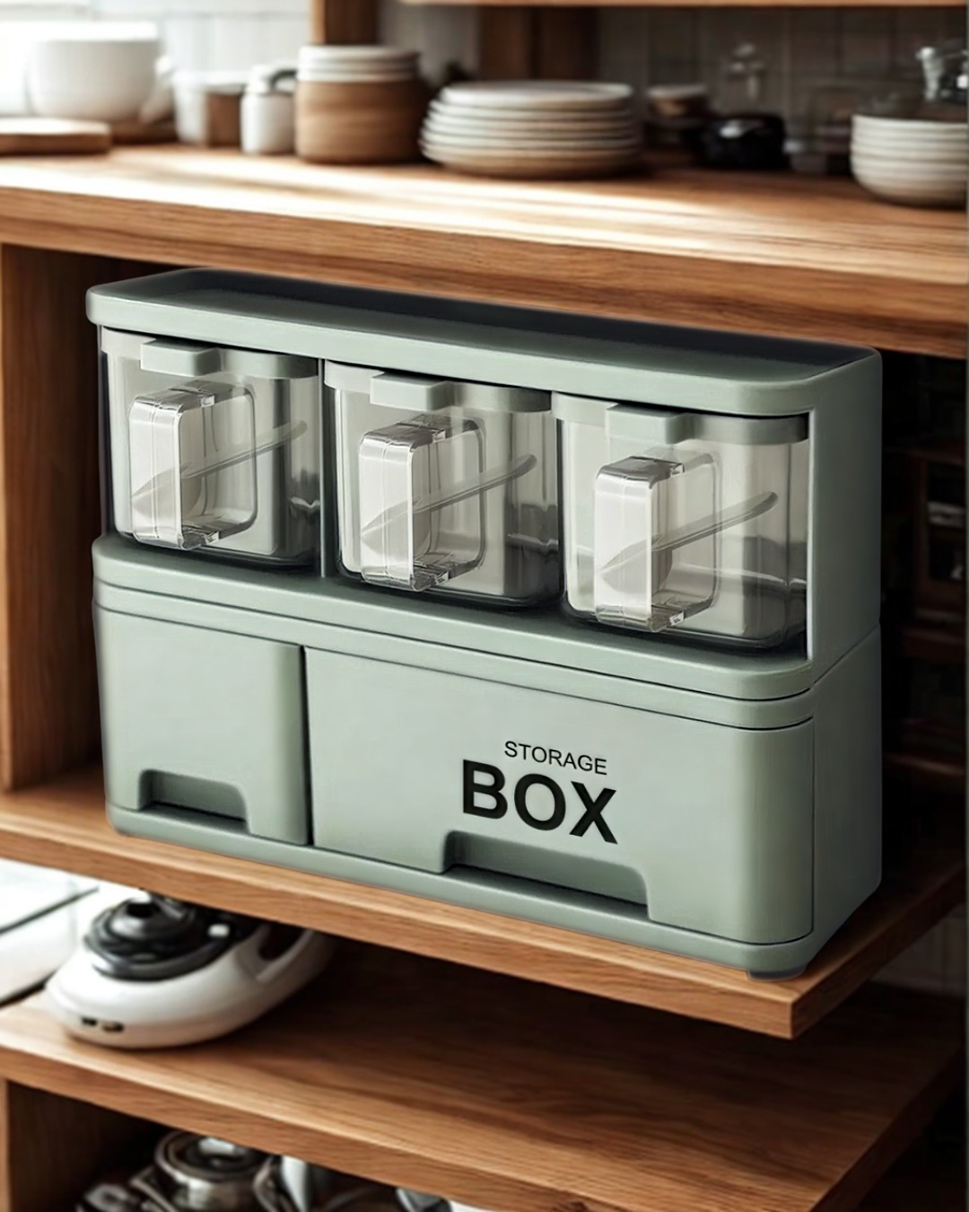 3-in-1 Storage Box + Spice Rack