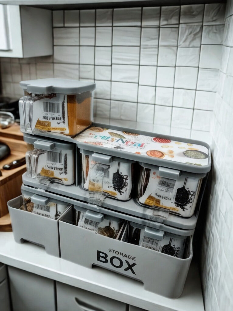 3-in-1 Storage Box + Spice Rack