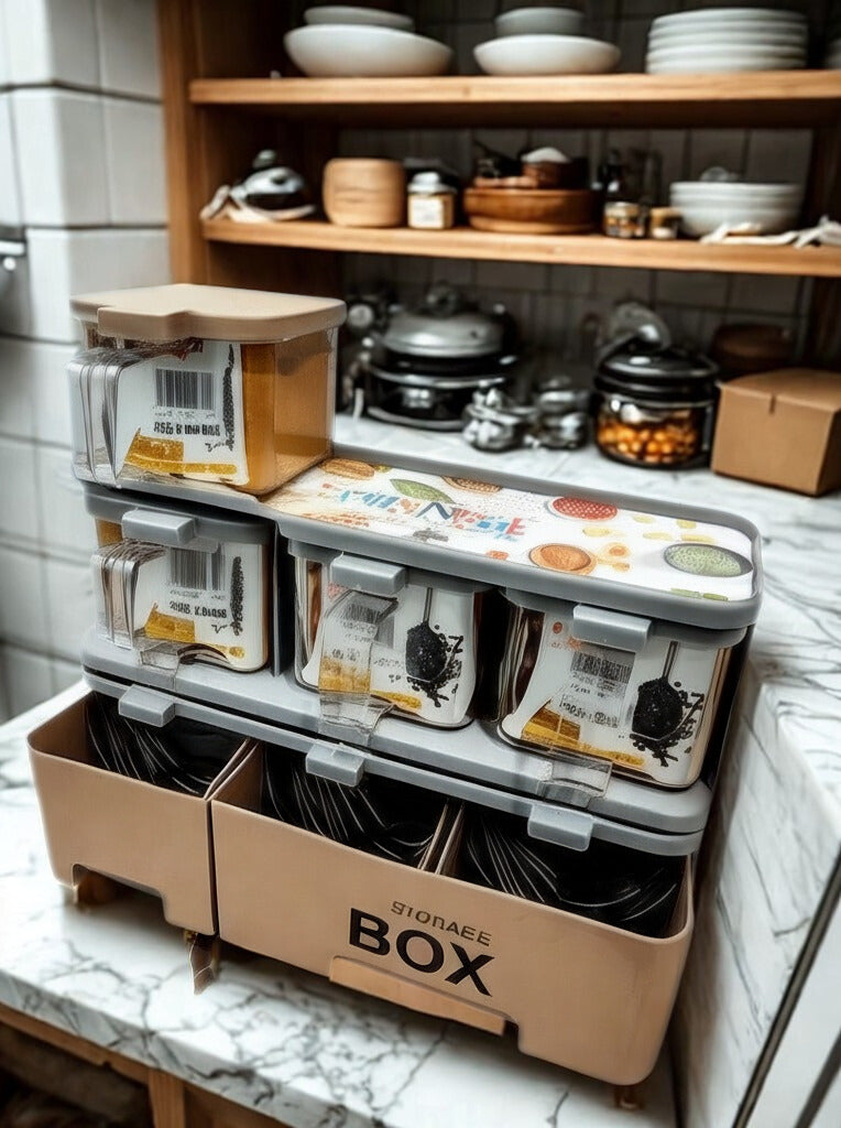 3-in-1 Storage Box + Spice Rack